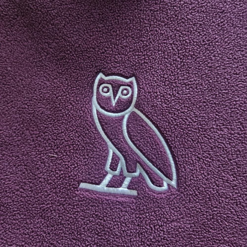 October’s Very Own OVO X Polartec MicroFleece Hoodie Red Burgundy Sherpa Large - Picture 6 of 11